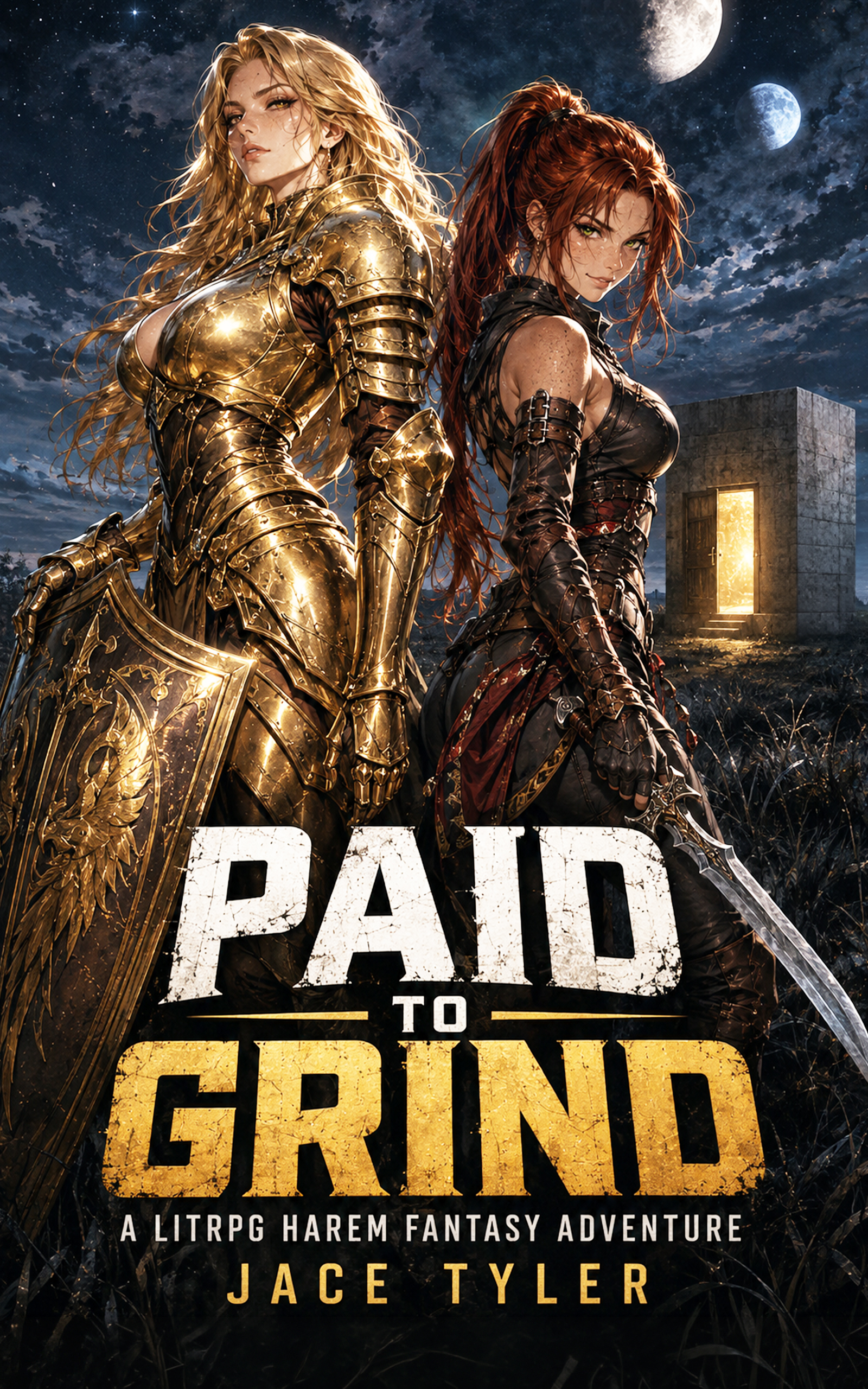 Paid to Grind: A LitRPG Harem Fantasy Adventure book cover